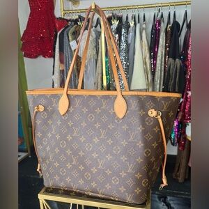 Louis Vuitton Monogram Canvas Tote with Tan Trim